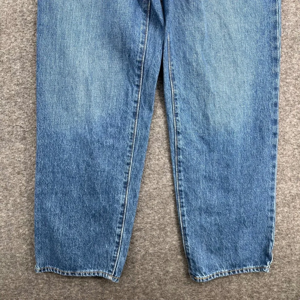 Levis 94 Baggy High Rise Wide Leg Straight Jeans Blue Medium Wash Womens 28